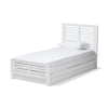 Baxton Studio Sedona Modern Classic Mission Style White-Finished Wood Twin Platform Bed with Trundle WHI-HT1704-White-Twin-TRDL
