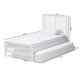 Baxton Studio Sedona Modern Classic Mission Style White-Finished Wood Twin Platform Bed with Trundle WHI-HT1704-White-Twin-TRDL