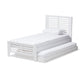 Baxton Studio Sedona Modern Classic Mission Style White-Finished Wood Twin Platform Bed with Trundle WHI-HT1704-White-Twin-TRDL