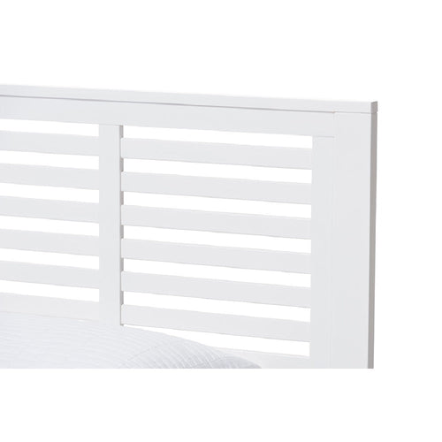 Baxton Studio Sedona Modern Classic Mission Style White-Finished Wood Twin Platform Bed with Trundle