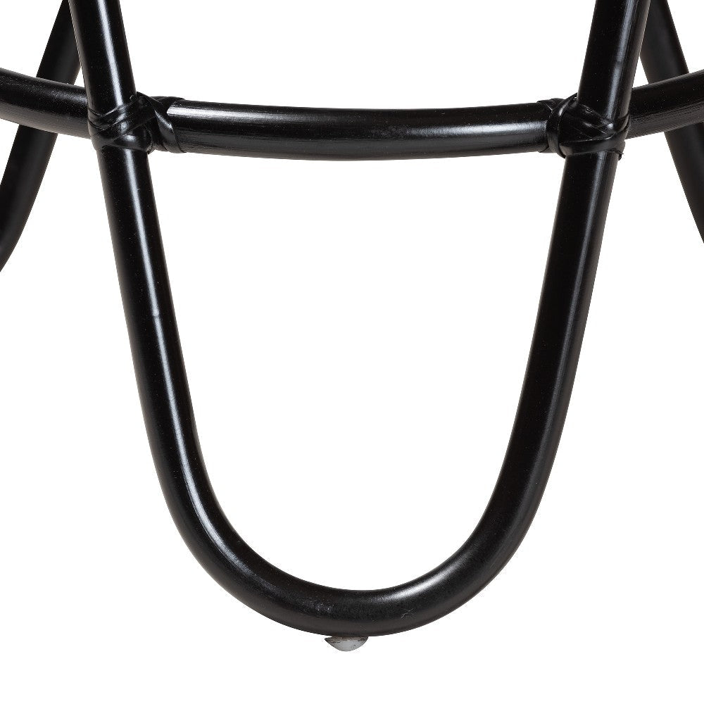 bali & pari Pertessa Modern Bohemian Black Finished Rattan End Table WHI-Harper-Black-Rattan-ET