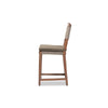 bali & pari Heyna Mid-Century Transitional Grey Woven Rope Mahogany Counter Stool WHI-Heyna-Grey-Natural-CS