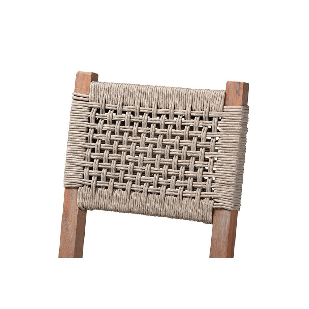 bali & pari Heyna Mid-Century Transitional Grey Woven Rope Mahogany Counter Stool WHI-Heyna-Grey-Natural-CS
