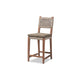 bali & pari Heyna Mid-Century Transitional Grey Woven Rope Mahogany Counter Stool WHI-Heyna-Grey-Natural-CS