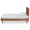 Baxton Studio Hiro Mid-Century Modern Walnut Brown Finished Wood Twin Size Platform Bed WHI-Hiro-Ash-Walnut-Twin