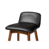 Baxton Studio Darrin Mid-Century Modern Black Faux Leather Upholstered and Walnut Brown Finished Wood 2-Piece Counter Stool Set
