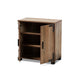 Baxton Studio Cyrille Modern and Contemporary Farmhouse Rustic Finished Wood 2-Door Shoe Cabinet WHI-ID-SC001-Yosemile-Oak-Shoe-Rack