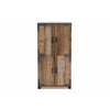 Baxton Studio Cyrille Modern and Contemporary Farmhouse Rustic Finished Wood 4-Door Shoe Cabinet WHI-ID-SC003-Yosemile-Oak-Shoe-Rack