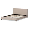 Baxton Studio Elizabeth Modern and Contemporary Beige Fabric Upholstered Panel-Stitched Queen Size Platform Bed
