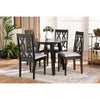Baxton Studio Imogen Modern and Contemporary Grey Fabric Upholstered and Dark Brown Finished Wood 5-Piece Dining Set