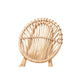 bali & pari Iris Modern Bohemian Natural Brown Rattan Dining Chair WHI-Iris-Rattan-DC