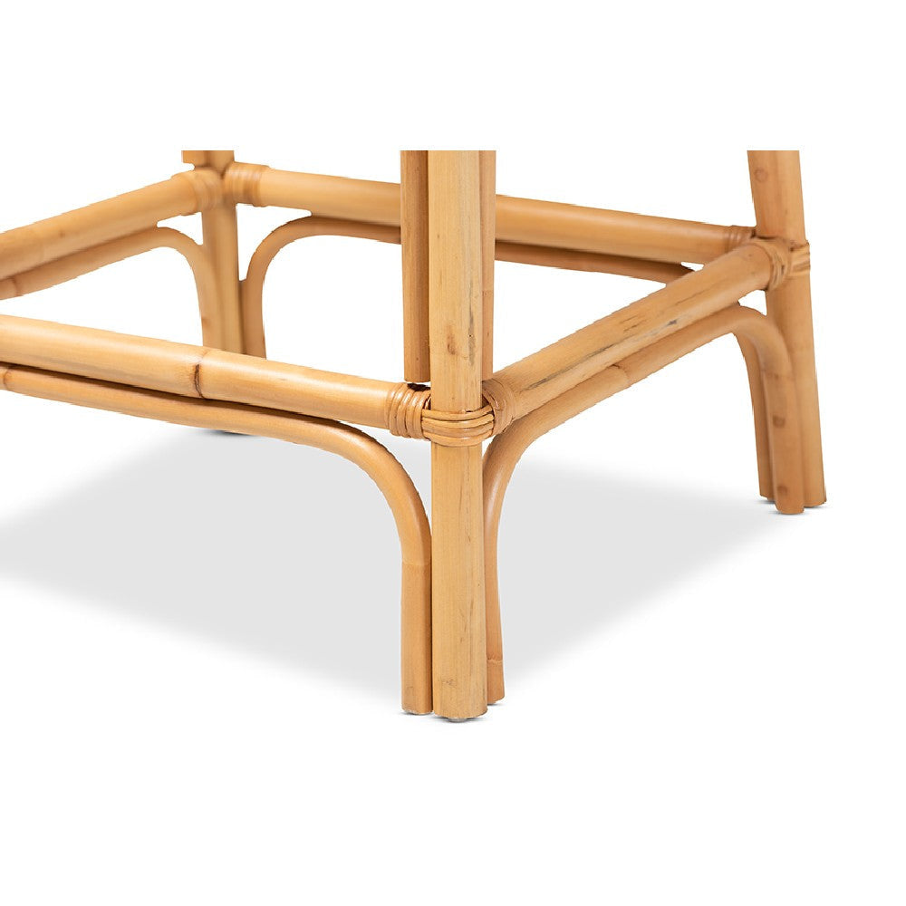 bali & pari Ivora Modern Bohemian Natural Brown Rattan Counter Stool WHI-Ivora-Rattan-CS