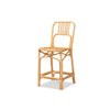 bali & pari Ivora Modern Bohemian Natural Brown Rattan Counter Stool WHI-Ivora-Rattan-CS
