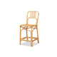 bali & pari Ivora Modern Bohemian Natural Brown Rattan Counter Stool WHI-Ivora-Rattan-CS