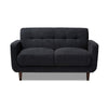 Baxton Studio Allister Mid-Century Modern Dark Grey Fabric Upholstered Loveseat