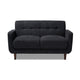 Baxton Studio Allister Mid-Century Modern Dark Grey Fabric Upholstered Loveseat