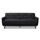 Baxton Studio Allister Mid-Century Modern Dark Grey Fabric Upholstered Sofa