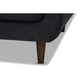 Baxton Studio Allister Mid-Century Modern Dark Grey Fabric Upholstered Sofa
