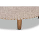 Baxton Studio Vinet Modern and Contemporary Beige Fabric Upholstered Natural Wood Cocktail Ottoman