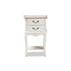Baxton Studio Amalie Antique French Country Cottage Two-Tone White and Oak Finished 2-Drawer Wood End Table WHI-JY17B088-White-ET