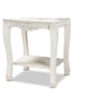 Baxton Studio Amalie Antique French Country Cottage Two-Tone White and Oak Finished 2-Drawer Wood End Table