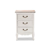 Baxton Studio Capucine Antique French Country Cottage Two Tone Natural Whitewashed Oak and White Finished Wood 3-Drawer End Table