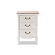 Baxton Studio Capucine Antique French Country Cottage Two Tone Natural Whitewashed Oak and White Finished Wood 3-Drawer End Table