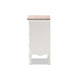 Baxton Studio Capucine Antique French Country Cottage Two Tone Natural Whitewashed Oak and White Finished Wood 3-Drawer End Table