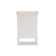 Baxton Studio Capucine Antique French Country Cottage Two Tone Natural Whitewashed Oak and White Finished Wood 3-Drawer End Table