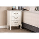 Baxton Studio Capucine Antique French Country Cottage Two Tone Natural Whitewashed Oak and White Finished Wood 3-Drawer End Table