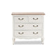 Baxton Studio Amalie Antique French Country Cottage Two-Tone White and Oak Finished 4-Drawer Accent Storage Cabinet