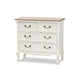 Baxton Studio Amalie Antique French Country Cottage Two-Tone White and Oak Finished 4-Drawer Accent Storage Cabinet