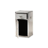 Baxton Studio Serge French Industrial Silver Metal 1-Door Accent Storage Cabinet WHI-JY17B161-Silver-Cabinet