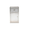 Baxton Studio Serge French Industrial Silver Metal 1-Door Accent Storage Cabinet WHI-JY17B161-Silver-Cabinet