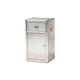 Baxton Studio Serge French Industrial Silver Metal 1-Door Accent Storage Cabinet WHI-JY17B161-Silver-Cabinet