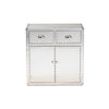 Baxton Studio Serge French Industrial Silver Metal 2-Door Accent Storage Cabinet WHI-JY17B162-Silver-Cabinet