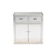 Baxton Studio Serge French Industrial Silver Metal 2-Door Accent Storage Cabinet WHI-JY17B162-Silver-Cabinet