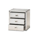 Baxton Studio Armel French Industrial Silver Metal 3-Drawer End Table WHI-JY17B163-Silver-ET