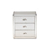 Baxton Studio Armel French Industrial Silver Metal 3-Drawer End Table WHI-JY17B163-Silver-ET