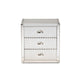 Baxton Studio Armel French Industrial Silver Metal 3-Drawer End Table WHI-JY17B163-Silver-ET