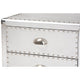 Baxton Studio Armel French Industrial Silver Metal 3-Drawer End Table WHI-JY17B163-Silver-ET