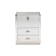 Baxton Studio Serge French Industrial Silver Metal 2-Drawer Accent Storage Cabinet WHI-JY17B165-Silver-Cabinet