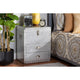 Baxton Studio Serge French Industrial Silver Metal 2-Drawer Accent Storage Cabinet