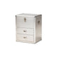 Baxton Studio Serge French Industrial Silver Metal 2-Drawer Accent Storage Cabinet WHI-JY17B165-Silver-Cabinet