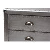 Baxton Studio Davet French Industrial Silver Metal 5-Drawer Accent Storage Cabinet WHI-JY17B167-Silver-Cabinet