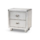 Baxton Studio Davet French Industrial Silver Metal 2-Drawer End Table WHI-JY17B170-Silver-ET