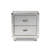 Baxton Studio Davet French Industrial Silver Metal 2-Drawer End Table WHI-JY17B170-Silver-ET