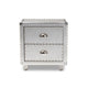 Baxton Studio Davet French Industrial Silver Metal 2-Drawer End Table WHI-JY17B170-Silver-ET