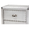 Baxton Studio Davet French Industrial Silver Metal 2-Drawer End Table WHI-JY17B170-Silver-ET