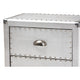 Baxton Studio Davet French Industrial Silver Metal 2-Drawer End Table WHI-JY17B170-Silver-ET